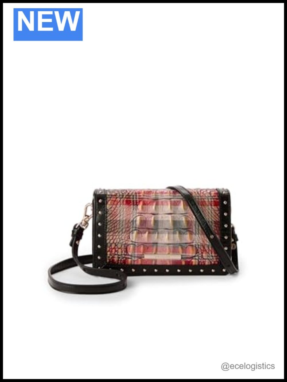 BRAHMIN Crossbody Leather Bag with 11 Credit Card Slots